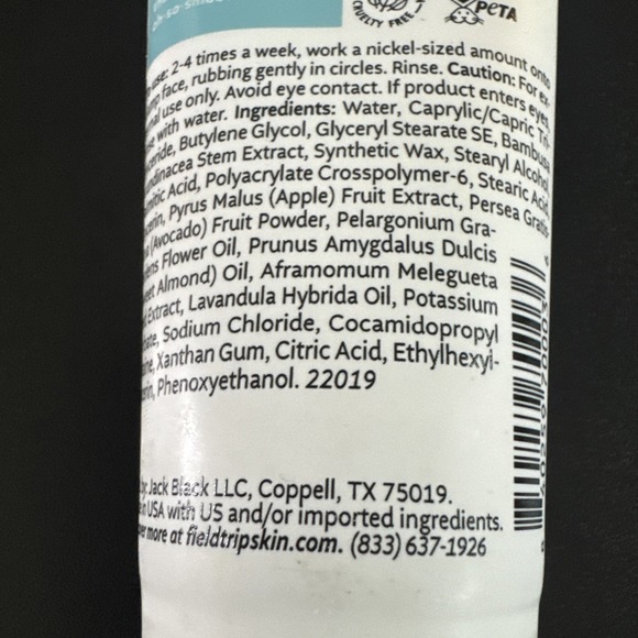 Fieldtrip Energizing Face Scrub Smooth Trails Avocado Powder 3 oz Vegan Clean - Picture 5 of 5